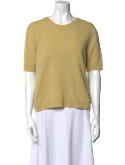Pre-owned Twp Cashmere Crew Neck T-shirt W/ Tags In Yellow