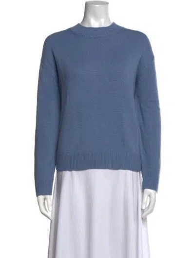 Pre-owned Twp Cashmere Mock Neck Sweater In Blue