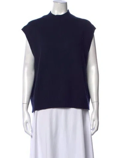 Pre-owned Twp Cashmere Mock Neck Sweater In Blue