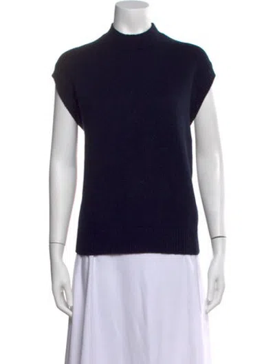 Pre-owned Twp Cashmere Mock Neck Sweater In Blue
