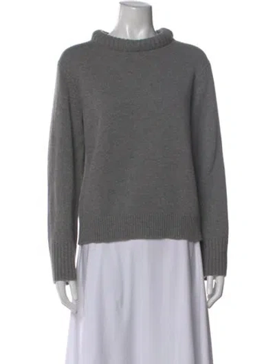 Pre-owned Twp Cashmere Mock Neck Sweater In Gray