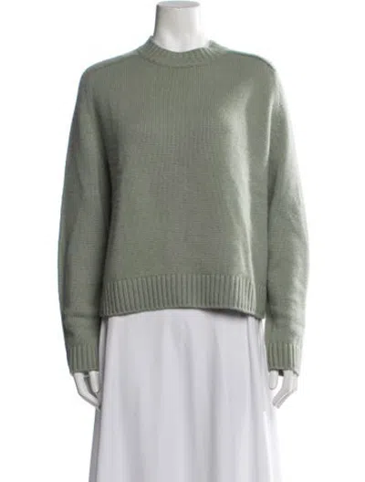 Pre-owned Twp Cashmere Mock Neck Sweater In Green