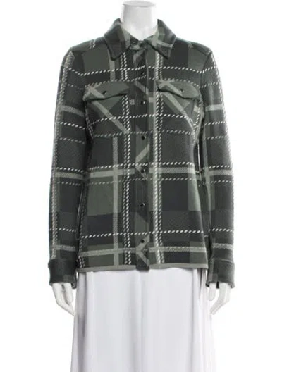 Pre-owned Twp Cashmere Plaid Print Jacket In Green