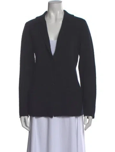 Pre-owned Twp Cashmere Plunge Neckline Sweater In Gray