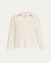 Twp Cashmere Polo Henley Sweater In Neutral