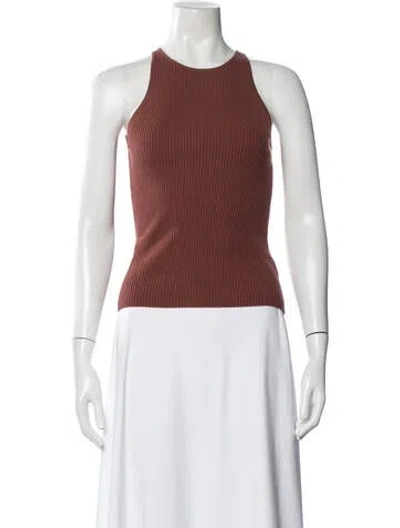 Pre-owned Twp Cashmere Scoop Neck Bodysuit In Burgundy