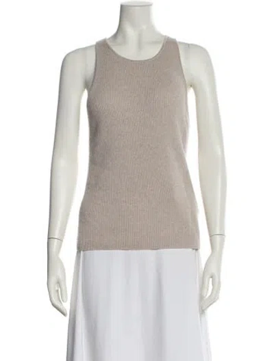 Pre-owned Twp Cashmere Scoop Neck Sweater In Neutral