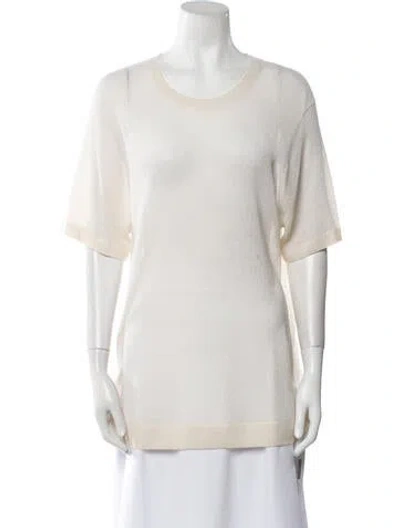 Pre-owned Twp Cashmere Scoop Neck T-shirt In Neutral