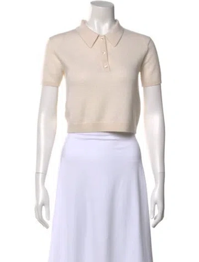Pre-owned Twp Cashmere Short Sleeve Polo In Neutral