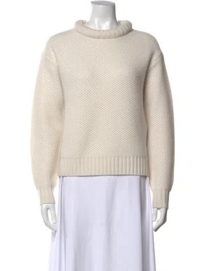 Pre-owned Twp Cashmere Turtleneck Sweater In Neutral