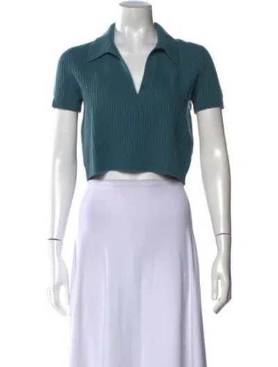 Pre-owned Twp Cashmere V-neck Sweater In Blue