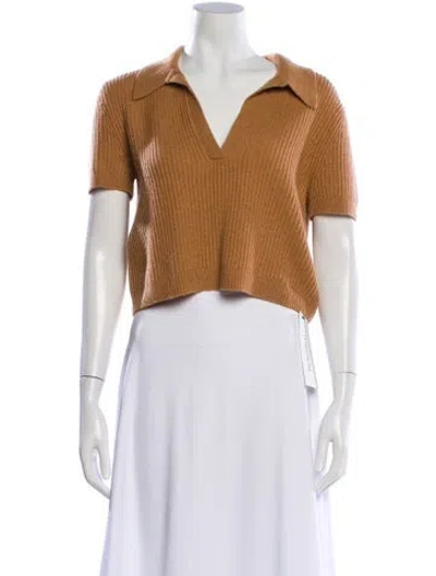 Pre-owned Twp Cashmere V-neck Sweater In Brown