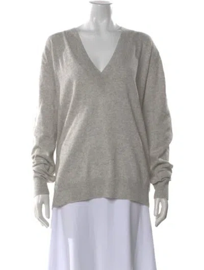 Pre-owned Twp Cashmere V-neck Sweater In Gray