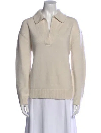 Pre-owned Twp Cashmere V-neck Sweater In Neutral