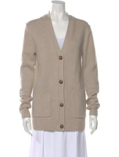 Pre-owned Twp Cashmere V-neck Sweater In Neutral