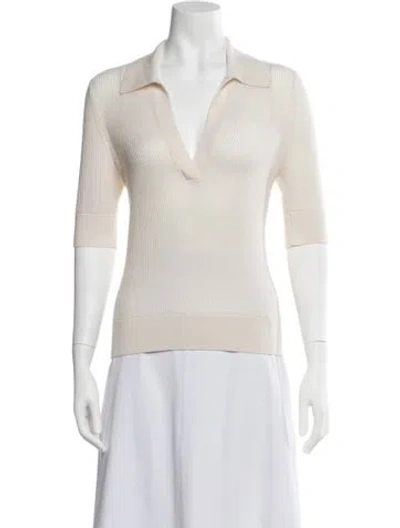 Pre-owned Twp Cashmere V-neck Sweater In Neutrals