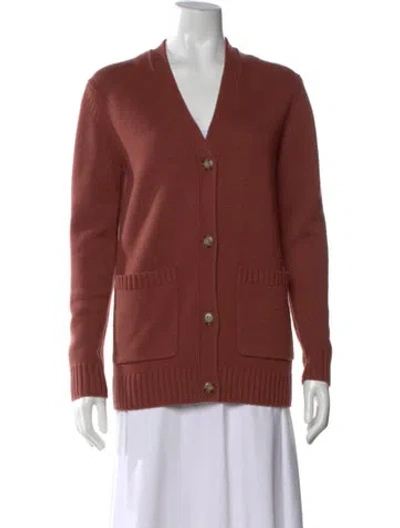 Pre-owned Twp Cashmere V-neck Sweater In Orange