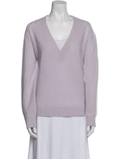 Pre-owned Twp Cashmere V-neck Sweater In Purple