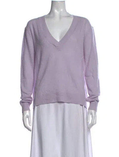 Pre-owned Twp Cashmere V-neck Sweater In Purple