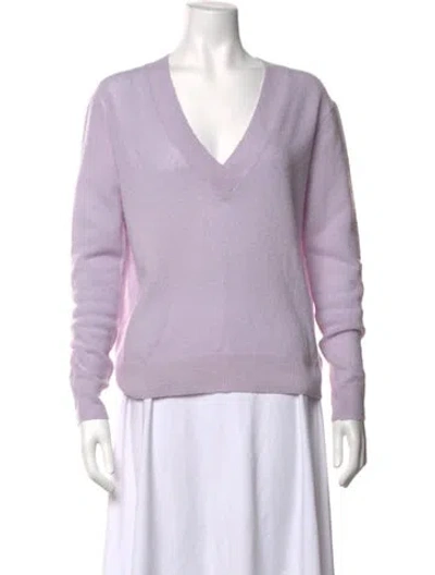 Pre-owned Twp Cashmere V-neck Sweater In Purple