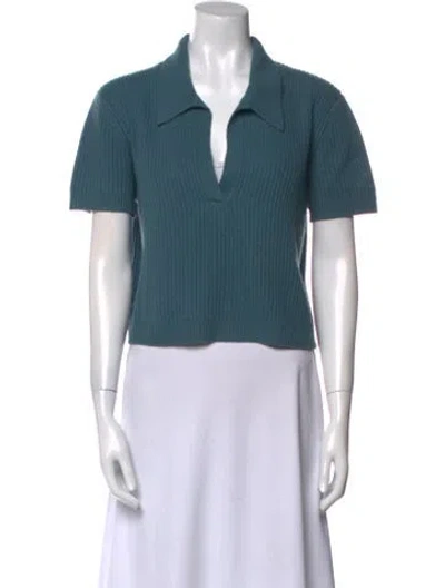 Pre-owned Twp Cashmere V-neck Sweater W/ Tags In Blue