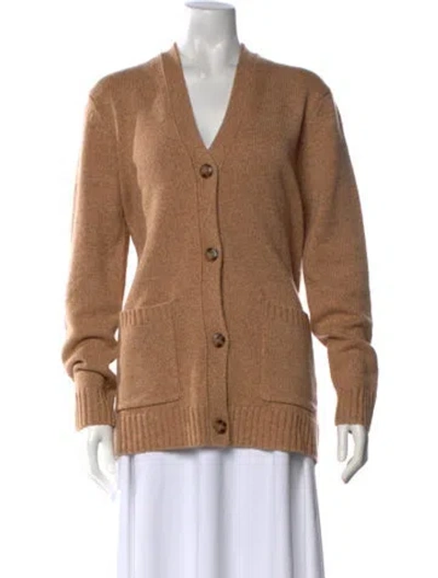 Pre-owned Twp Cashmere V-neck Sweater W/ Tags In Brown