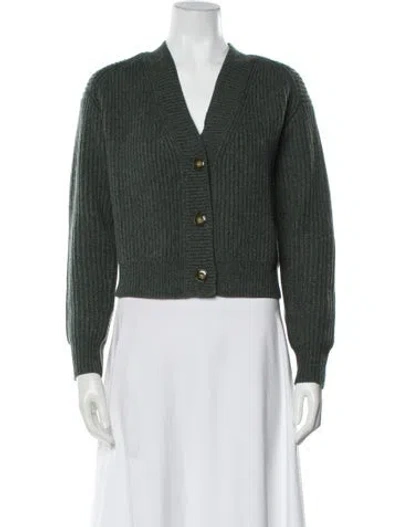 Pre-owned Twp Cashmere V-neck Sweater W/ Tags In Green