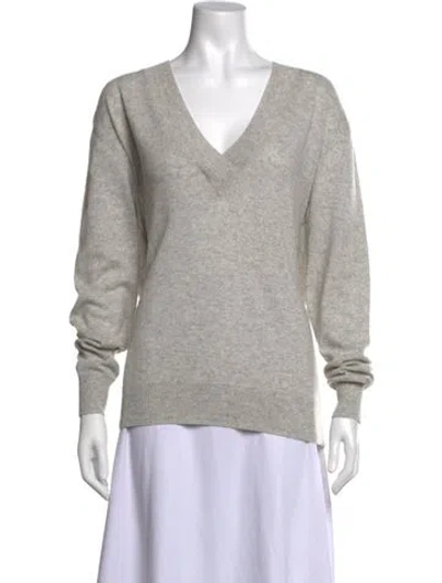 Pre-owned Twp Cashmere V-neck Sweater W/ Tags In Grey