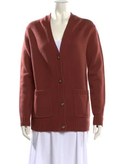 Pre-owned Twp Cashmere V-neck Sweater W/ Tags In Orange