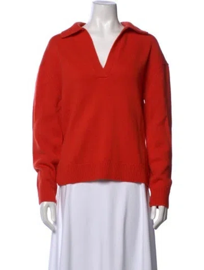 Pre-owned Twp Cashmere V-neck Sweater W/ Tags In Orange