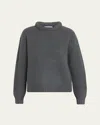 Twp Cashmere Waffle Thermal Sweater In Gray