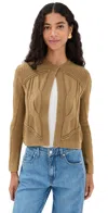 Twp Chain Sweater Jacket Camel In Brown