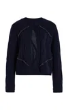 Twp Chain Wool Sweater Jacket In Green