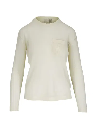 Twp Chest-pocket Sweater In White