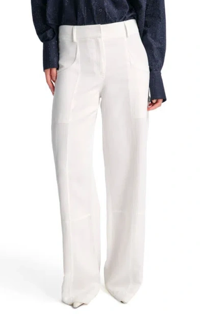 Twp Chrystie Street Wide Leg Linen Blend Utility Pants In White