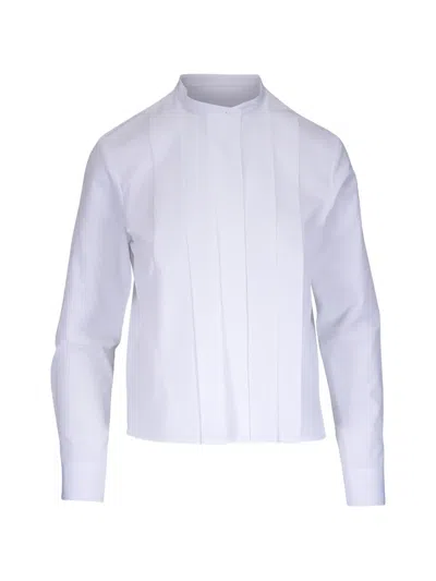 Twp Close Call Pleated Blouse In White