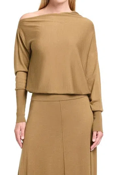 Twp Cold Shoulder Top In Brown