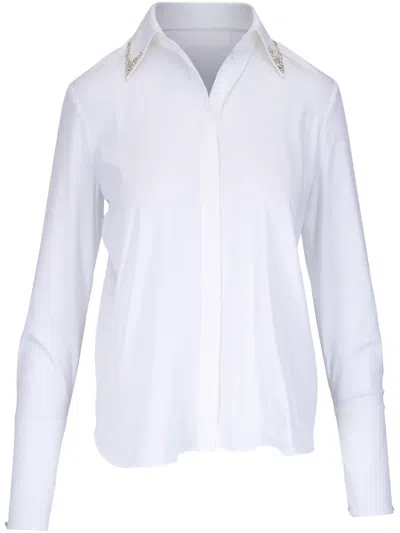 Twp Collar-embellished Shirt In White