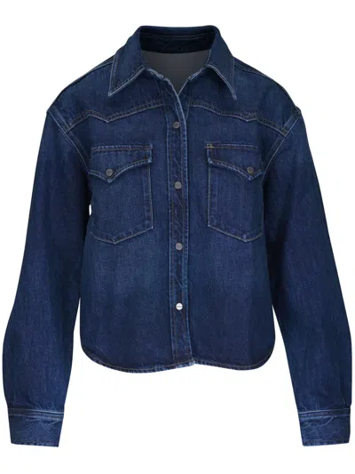 Twp Cotton Denim Jacket In Blue
