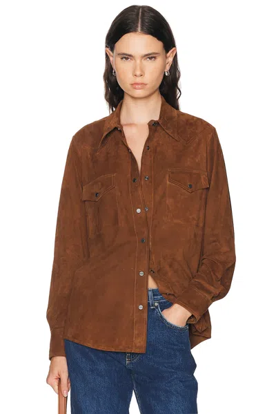 Twp Cowboy Leather Travelin Soldier Top In Multi