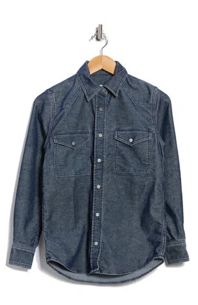 Twp Cowboy Take Me Away Corduroy Shirt In Blue