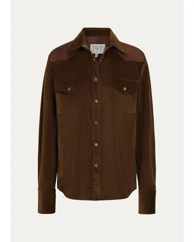 Twp Cowboy Take Me Away Corduroy Shirt In Transparent