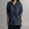 Twp Cowboy Take Me Away Corduroy Shirt In Blue