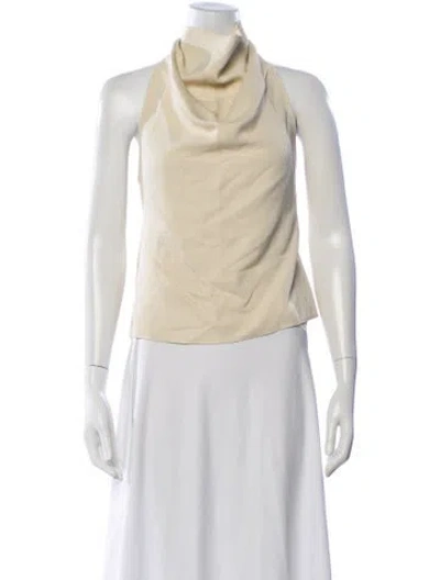 Pre-owned Twp Cowl Neck Sleeveless Top In Neutral