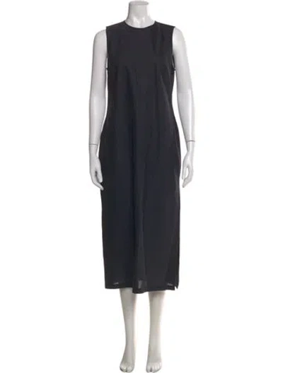 Pre-owned Twp Crew Neck Long Dress In Gray