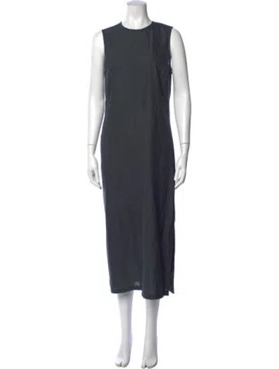 Pre-owned Twp Crew Neck Long Dress In Grey