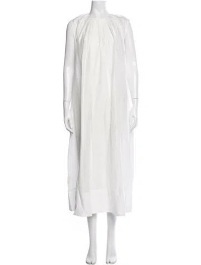Pre-owned Twp Crew Neck Long Dress In White