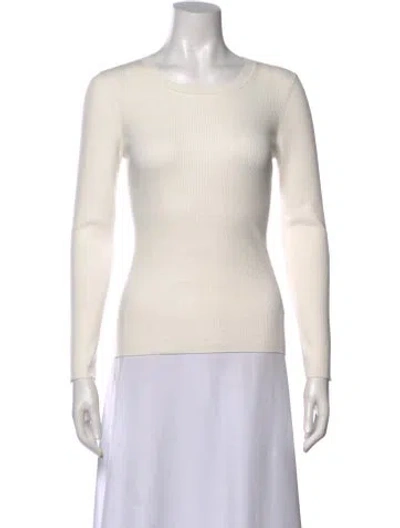 Pre-owned Twp Crew Neck Long Sleeve Top In Neutral