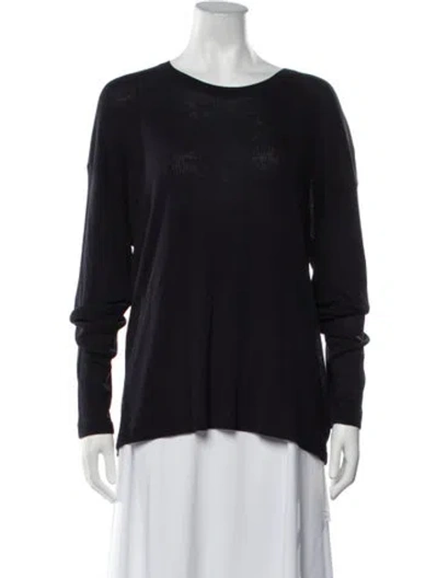 Pre-owned Twp Crew Neck Long Sleeve Top W/ Tags In Blue