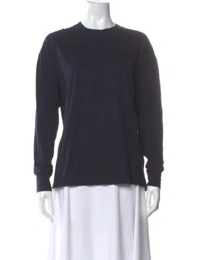 Pre-owned Twp Crew Neck Long Sleeve T-shirt In Gray